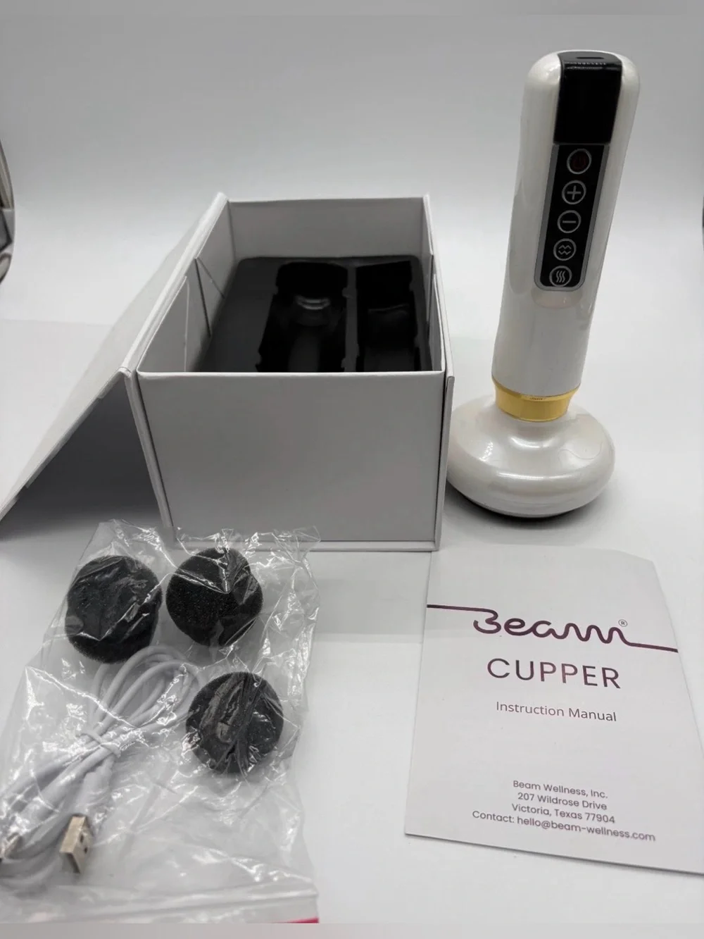 Cupper White & Gold Electronic Cupping Device